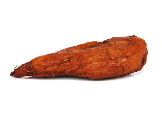 Smoked chicken breast isolated on white
