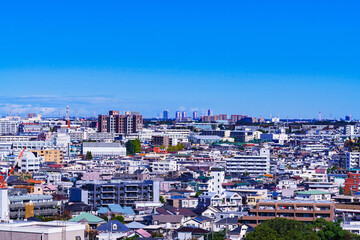 landscape of Chiba city in Japan