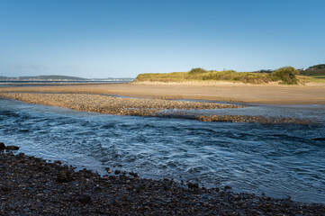 Coast near Rozan on a sunny day in summer