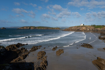 Coast near Kerglintin on a sunny day in summer