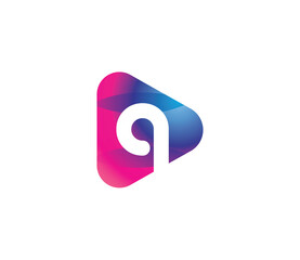 Q Play Colorful Logo Design Concept