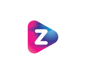 Z Play Colorful Logo Design Concept