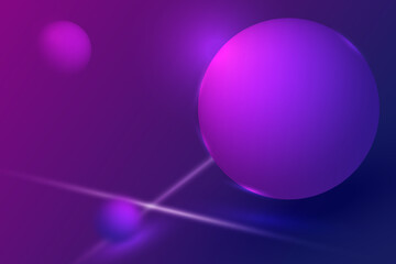 The background of the poster with 3D sphere and luminous lines.
