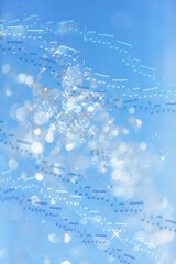 噴水の水と譜面