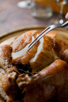 Chicken roast with thyme and garlic