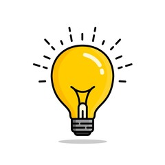 Vector illustration of light bulb graphics. design element. suitable for describing education, ideas, and innovation