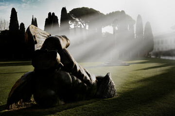 An angel fallen in flight