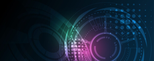 Technology background Hi-tech communication concept innovation abstract background vector illustration
