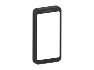 スマートフォンの立体イラスト