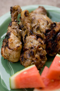 Close up of twice cooked mock tandoori chicken