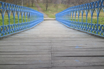 wooden bridge in the forest