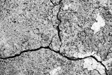 Old cracked cement. Texture, background, pattern. Concrete template for design and decoration.