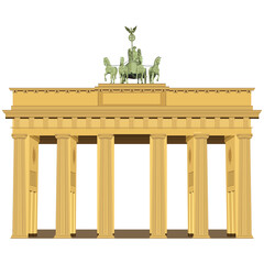 Brandenburg Gate isolated on white © laraslk