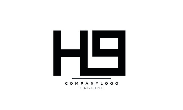 Alphabet letters Initials Monogram logo H9.9H,H AND 9