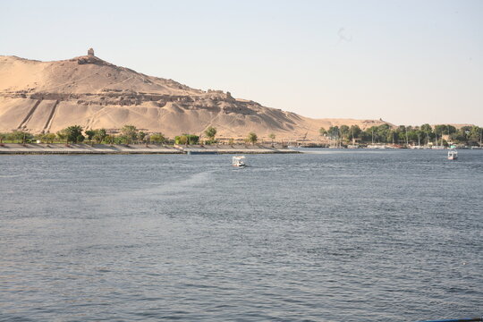 The great Nile River in Aswan - Egypt