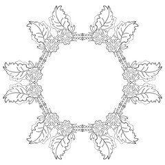 Obraz premium Decorative abstract element. Vector Circle leaf frame