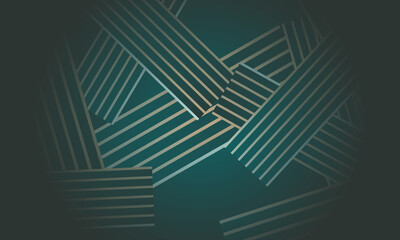 Abstract blue geometric lines on dark background.