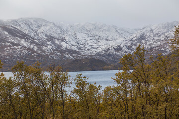 Sanabria lake in winter