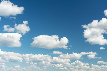 Naklejka na ściany i meble Beautiful clouds on a background of blue sky