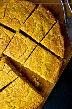 Close Up Of Pumpkin Cornbread