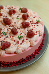 Raspberry cheeesecake