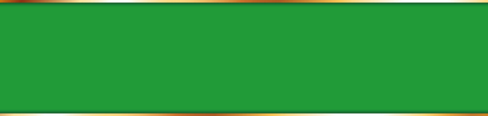 green ribbon banner with gold frame