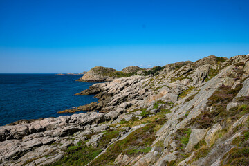 Fototapeta na wymiar Coastline with rocks and grass