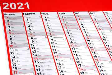 Wandkalender 2021