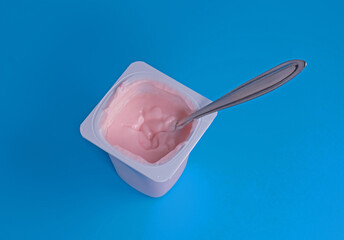 yogurt with spoon