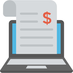 
Payment report, financial statement flat icon
