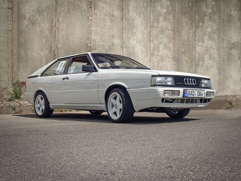 CHISINAU, MOLDOVA-JUNE 23, 2018: Audi Quattro Road Car at the City streets