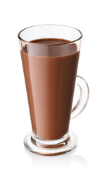 glass cup of chocolate milkshake