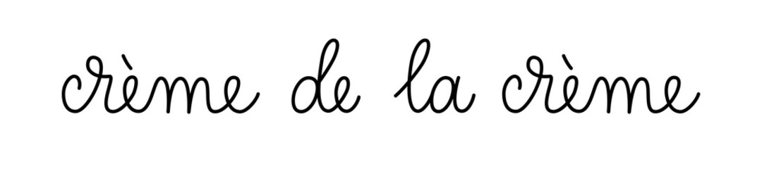 Creme de la creme best of the best phrase handwritten by one line. Monoline vector text element isolated on white background. Simple inscription. 