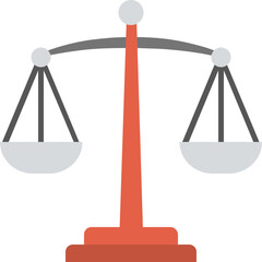 
Balance scale flat icon, justice concept
