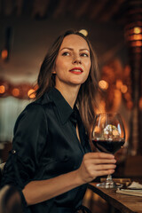 woman in a bar