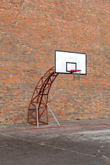 Basketball Hoop Brick Wall