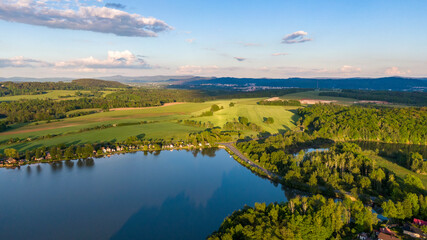 Beautiful lake in city Nova Role - Czech Republic