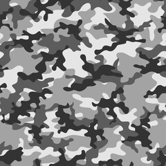 Camouflage gray army pattern seamless print