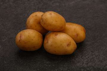 Raw baby young potato heap