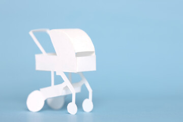ペーパークラフトのベビーカー