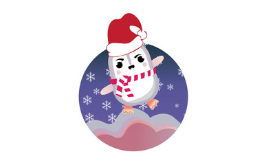 Pinguin with christmas ball