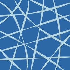 Abstract dark blue background with light stripes in shape of spider web