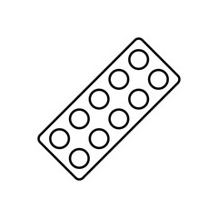 pills icon element of dentistry icon for mobile concept and web apps. Thin line pills icon can be used for web and mobile. Premium icon on white background