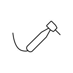 dental drill icon element of dentistry icon for mobile concept and web apps. Thin line dental drill icon can be used for web and mobile. Premium icon on white background