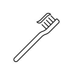 toothbrush icon element of dentistry icon for mobile concept and web apps. Thin line toothbrush icon can be used for web and mobile. Premium icon on white background