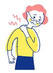 肩が凝って困る女性