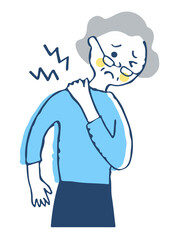 肩が凝って困る女性