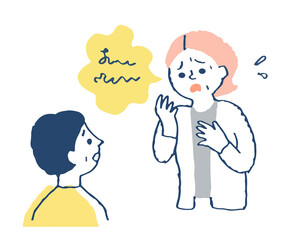 呂律が回らなくて焦る女性