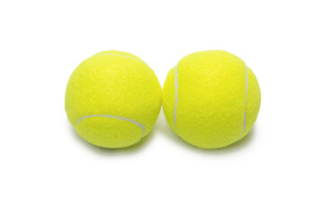 Tennis balls isolated on white background.