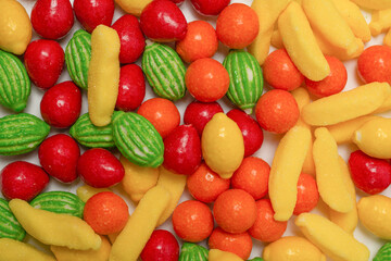 Chewing gums isolated on white background.